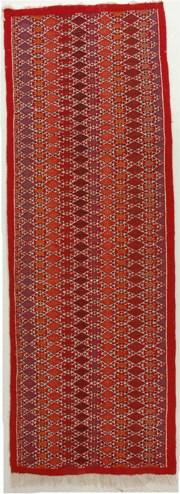 Kilim Couloir Fond Vert  Tissé à la main pure laine Kilim artisanal Tunisien